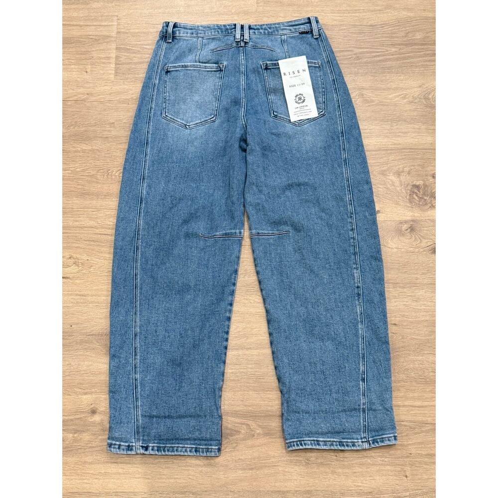 Risen Jeans - High-Rise Boyfriend Cuffed Barrel Jeans Womens Size 11/30 RDP5901 - Picture 11 of 11